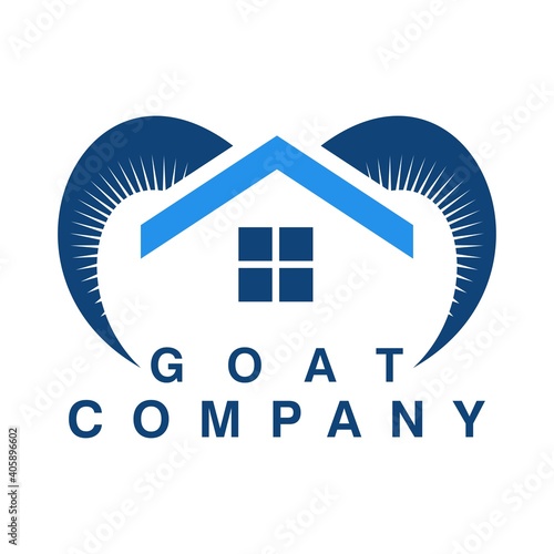 goat logo icon design vector