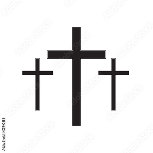 Crucifixion crosses, religion, vector illustration	