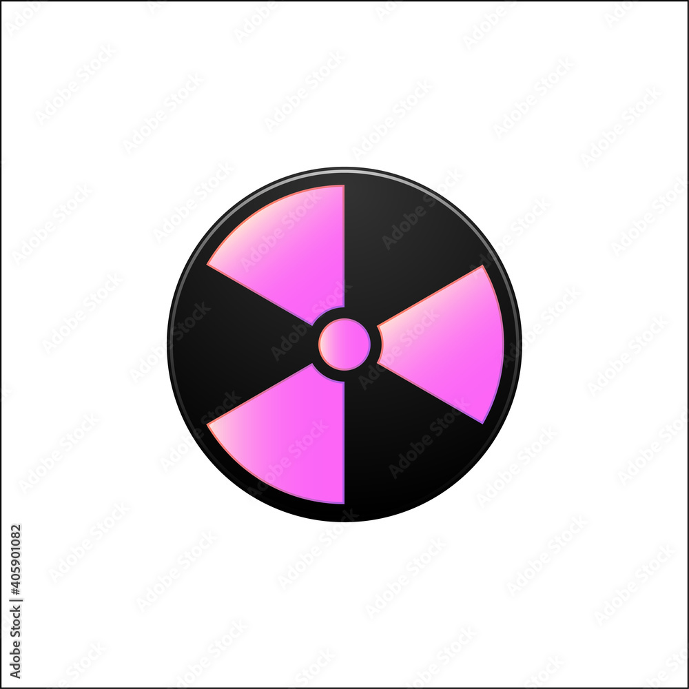 Purple radiation icon vector illustration Purple radiation icon vector illustration