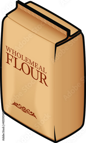 A pack/bag of wholemeal flour.