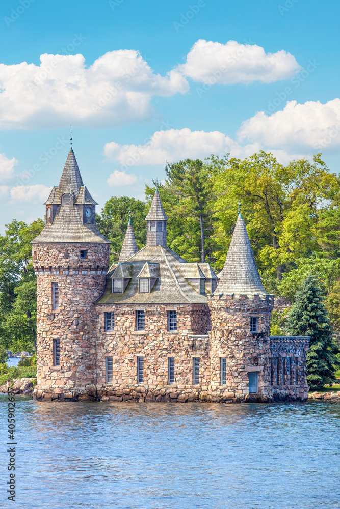 Panoramic View Power house Boldt Castle on Heart Island USA