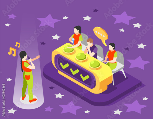 Isometric Quiz TV Composition