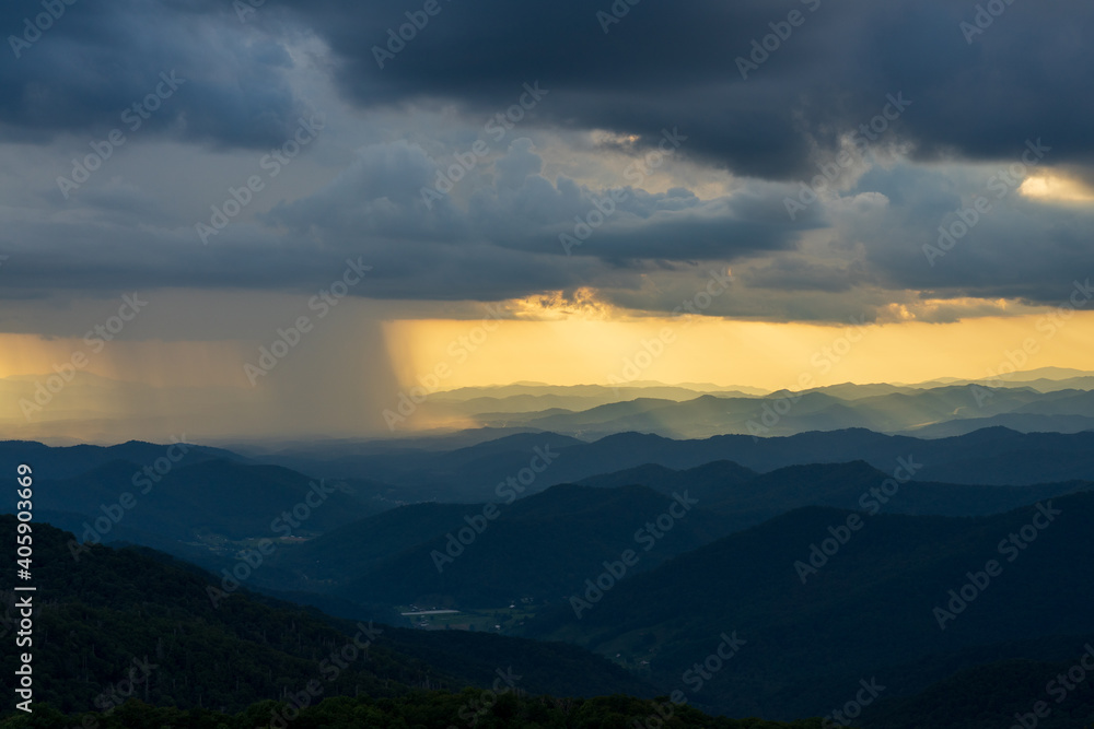 Rain over the Smoky Mountains