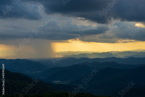 Rain over the Smoky Mountains