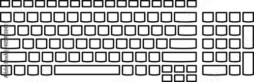 A plain unlabelled island-style keyboard - US layout.