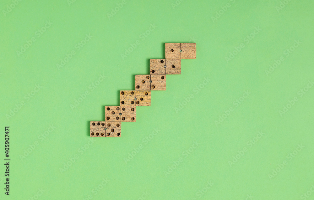 Wooden block stacking as step stair Wooden block stacking as step stair