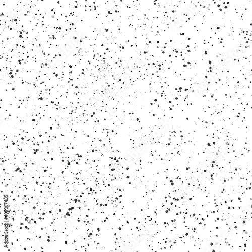 black paint splatter speckle texture seamless pattern abstract scatter dots white background