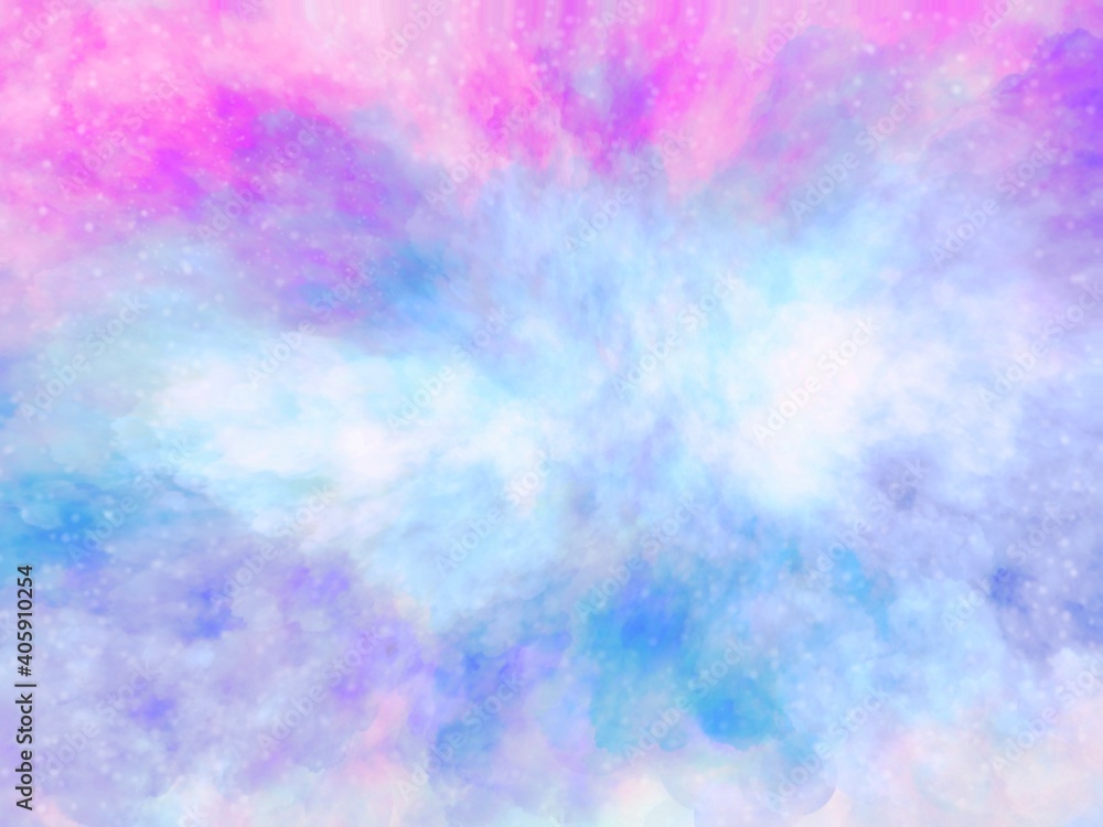 Bright pastel sparkling background. Glitter star dust. Defocused colorful design.