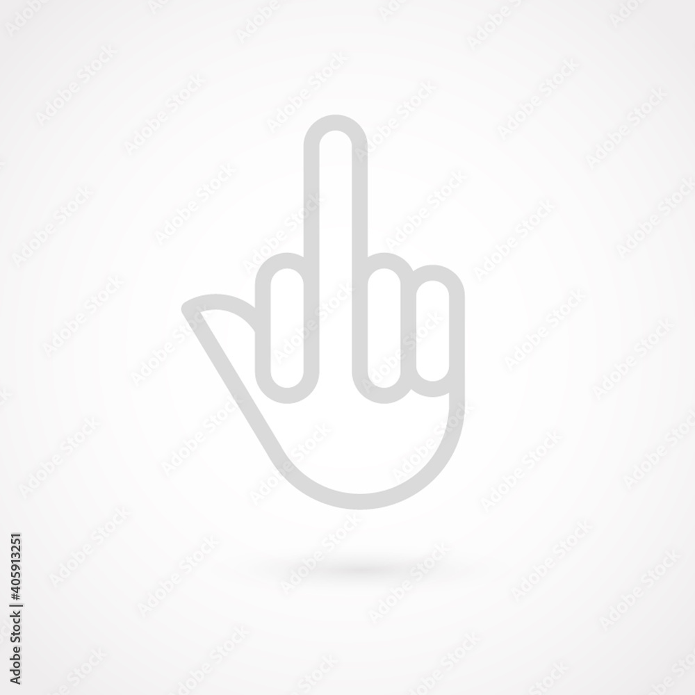 Fototapeta premium Outline hand icon. Gesture concept. Vector illustration, flat design