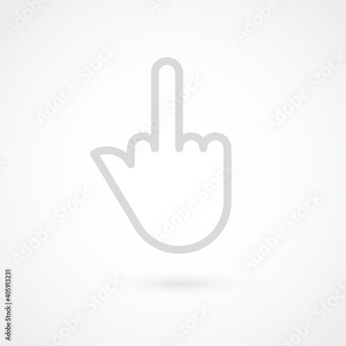 Outline hand icon. Gesture concept. Vector illustration, flat design
