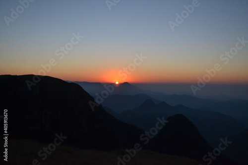Wallpaper Mural sunrise over the mountains Torontodigital.ca