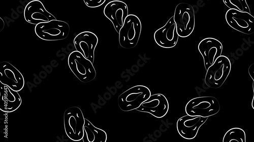 Onion ring sketch. Hand drawn fried snack. Street fast food vector illustration. Isolated on white background