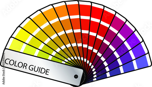 A colorful printing color/ink mixing guide.