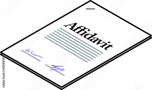A signed affidavit.
