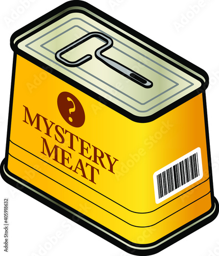 A tin of mystery meat.