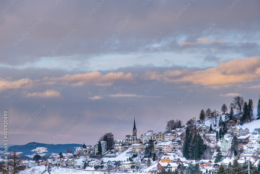 Obraz premium Schneelandschaft Rehetobel