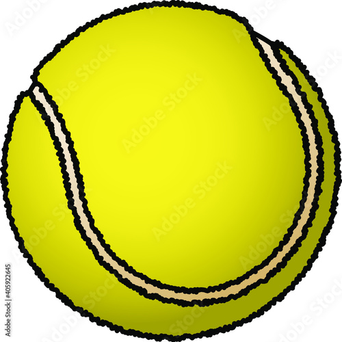 A fuzzy tennis ball.