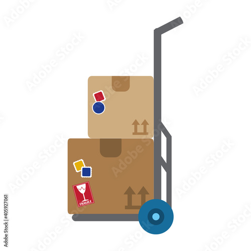 postal service, boxes in the pushcart courier delivery related