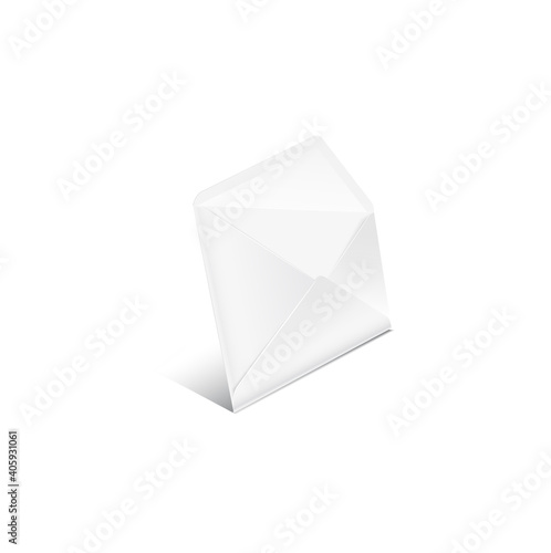 Simple envelope illustration in perspective. Email icon design. Vector illustration.