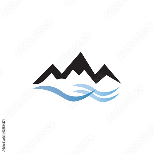 Mountain logo icon vector