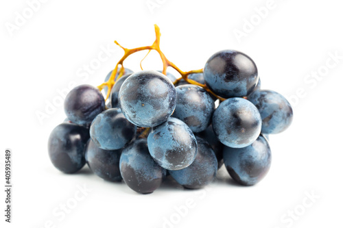 Dark blue grape fruit isolated on white background