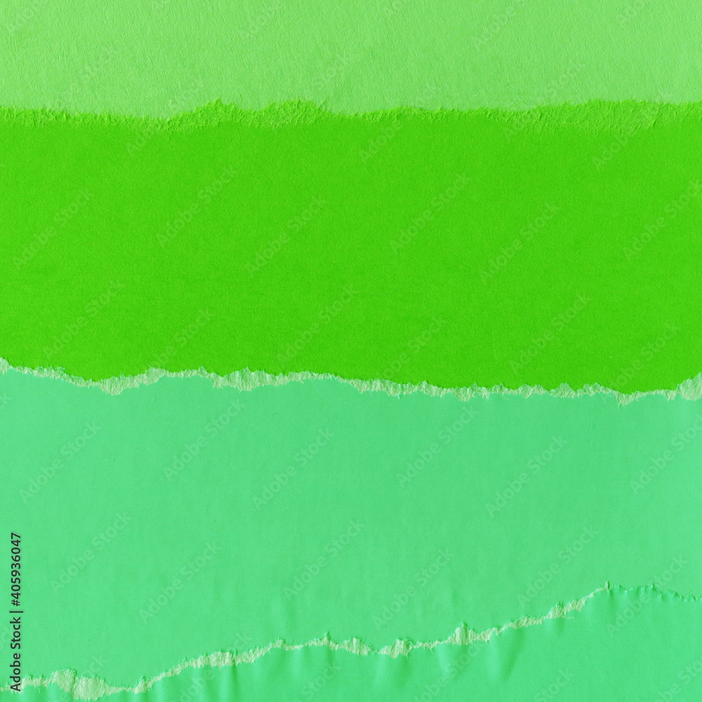 Green torn paper collage close-up. Texture made from various paper and cardboard parts. Damaged old paper background. Vintage blank wallpaper. Material design backdrop. Green torn paper collage close-up. Texture made from various paper and cardboard parts. Damaged old paper background. Vintage blank wallpaper. Material design backdrop.