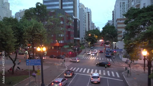 Sao Paulo Street crossing traffic jam