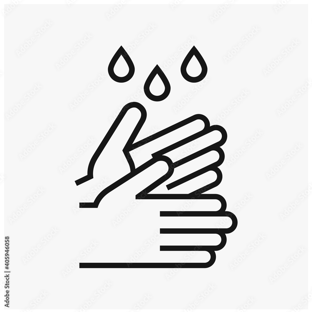 Wash and washing hands to keep clean flat vector icon for websites and print. Vector illustration. Wash and washing hands to keep clean flat vector icon for websites and print. Vector illustration.
