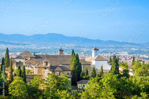 Landscape of the old town of Granada, Spain