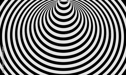 stock vector black and white hypnotic spiral rendering background part 2