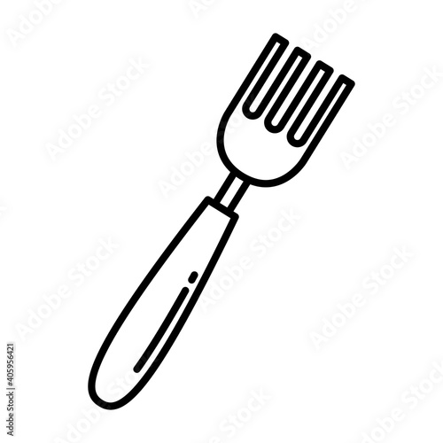 fork kitchen cutlery line style icon vector illustration design