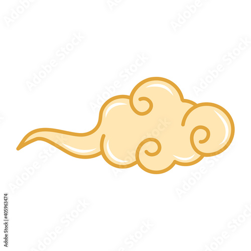 chinese cloud form isolated icon vector illustration design
