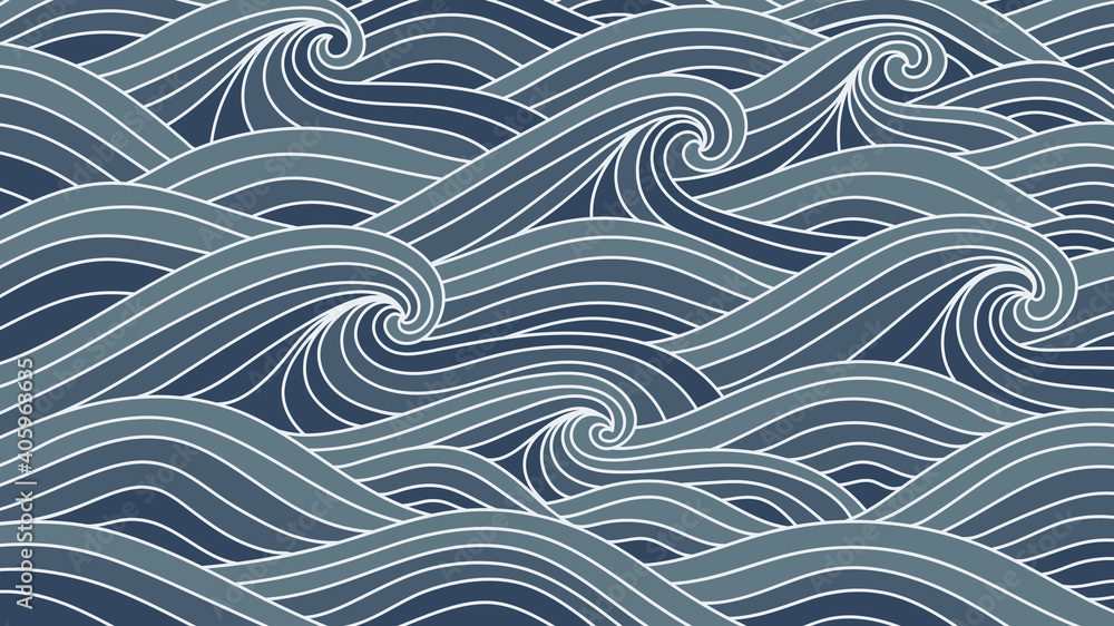 Traditional Japanese wave pattern background vector. luxury line arts for prints, fabric, poster and wallpaper. Traditional Japanese wave pattern background vector. luxury line arts for prints, fabric, poster and wallpaper.