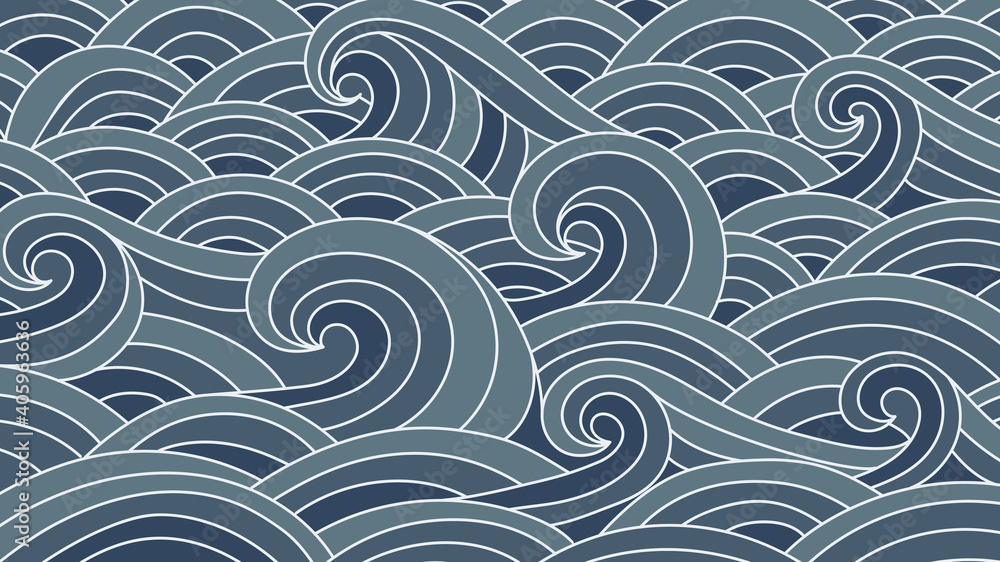 japanese-wave-pattern-wallpaper