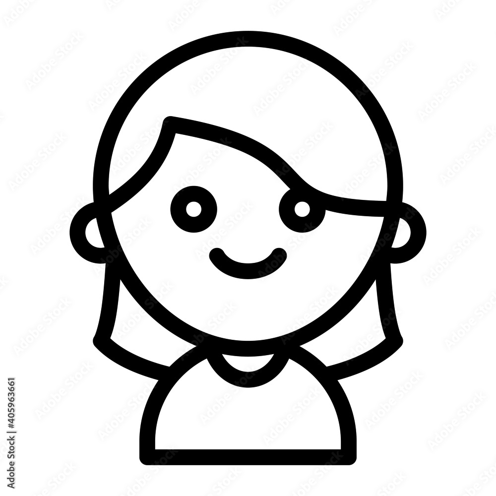 Avatar icon with outline style. Suitable for website design, logo, app and UI. Avatar icon with outline style. Suitable for website design, logo, app and UI.