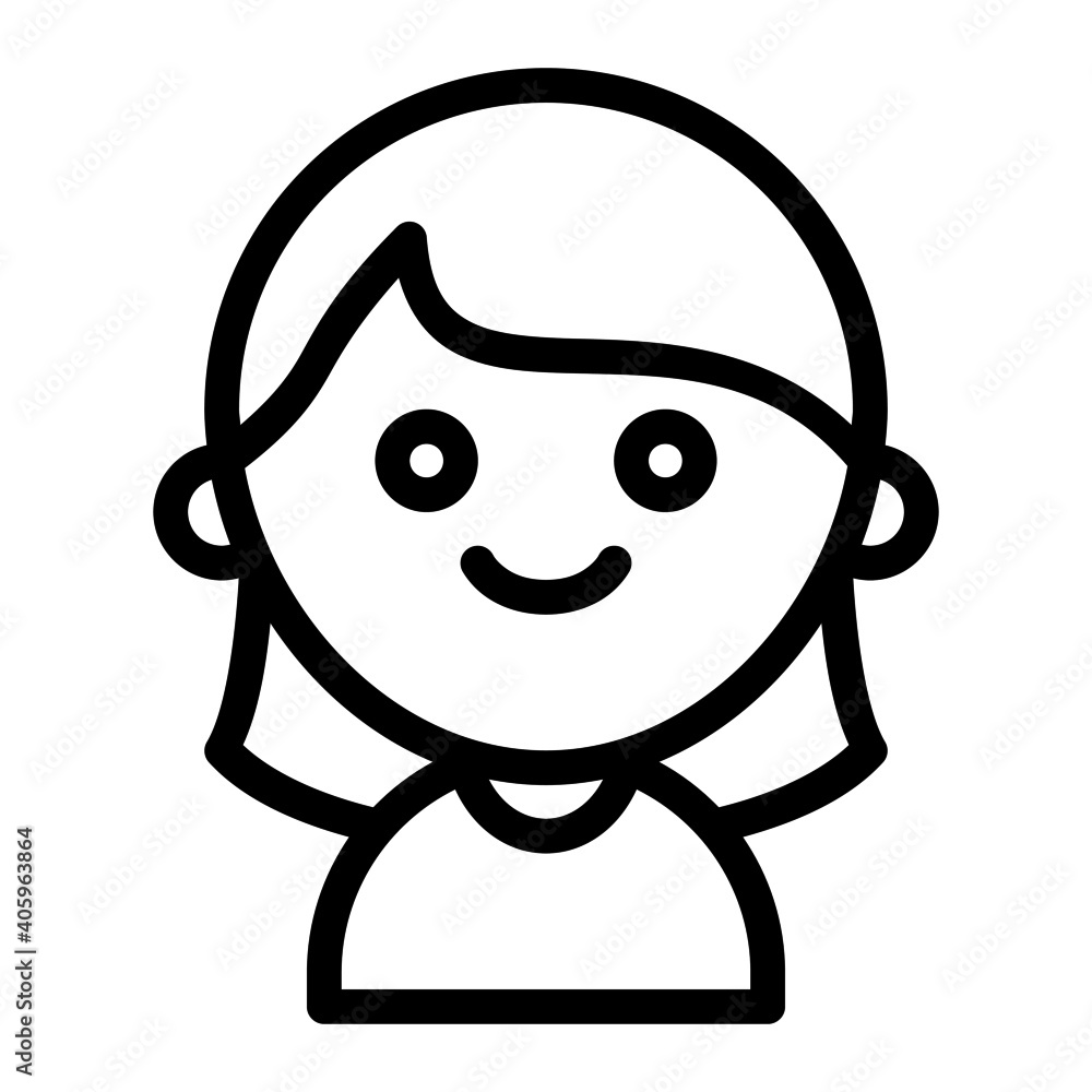Avatar icon with outline style. Suitable for website design, logo, app and UI. Avatar icon with outline style. Suitable for website design, logo, app and UI.
