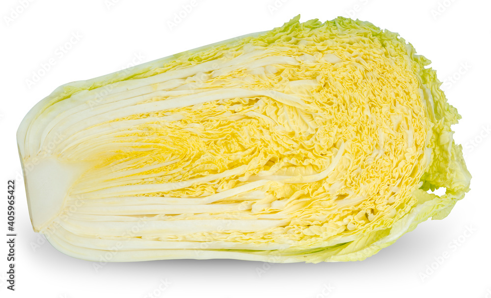 Fresh Napa lettuce or cabbage isolated on white, Chinese Cabbage isolated on white background, clipping path, full depth of field Fresh Napa lettuce or cabbage isolated on white, Chinese Cabbage isolated on white background, clipping path, full depth of field