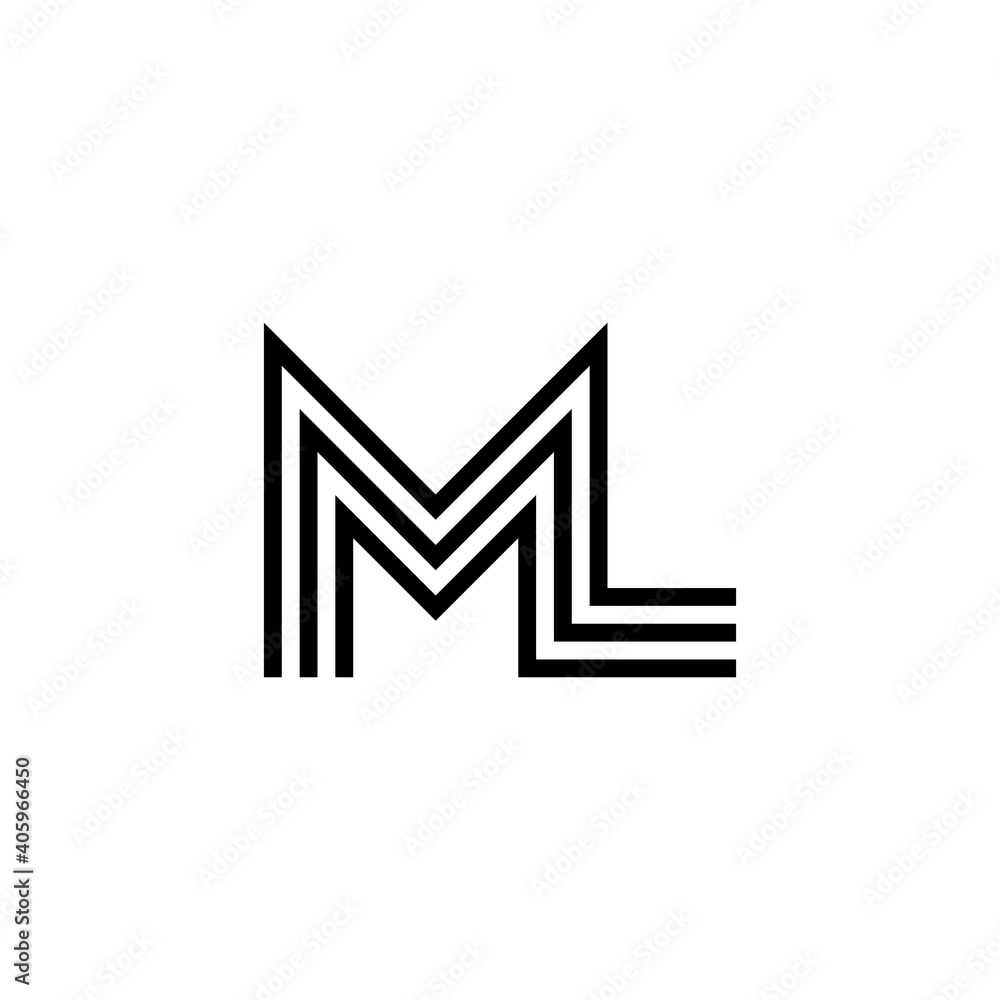 ML letter monogram logo vector ML letter monogram logo vector