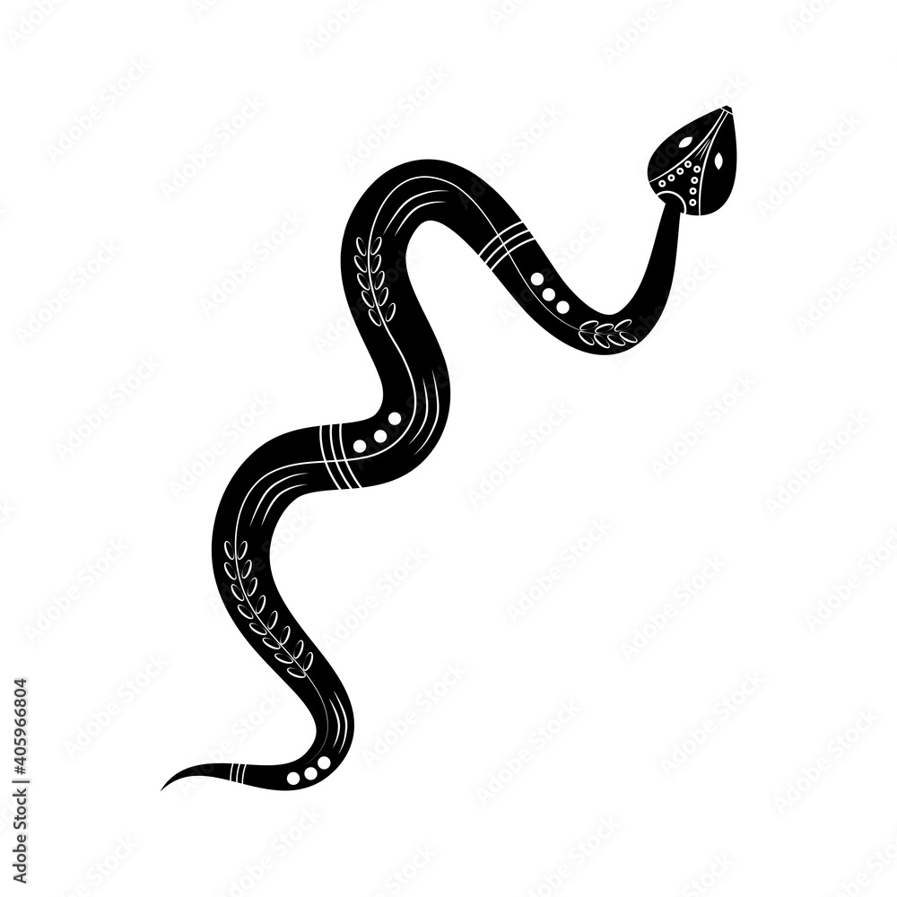 Obraz premium snake animal contemporary silhouette nature icon vector illustration design