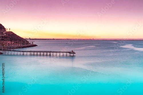 atardecer en la playa