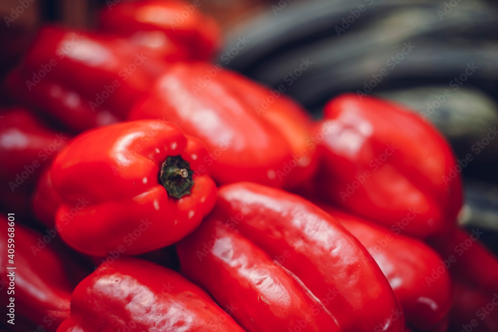 red tomatoes on the market