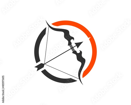 Circle shape with shooting archer inside