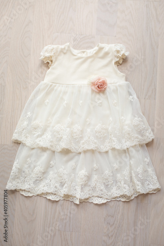 Beautiful dress for little princess baby-girl. Clothes. Maternity. Waiting for baby-girl