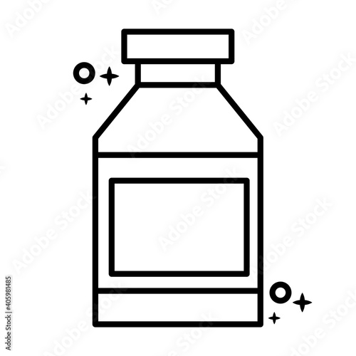 bottle plastic line style icon vector illustration design