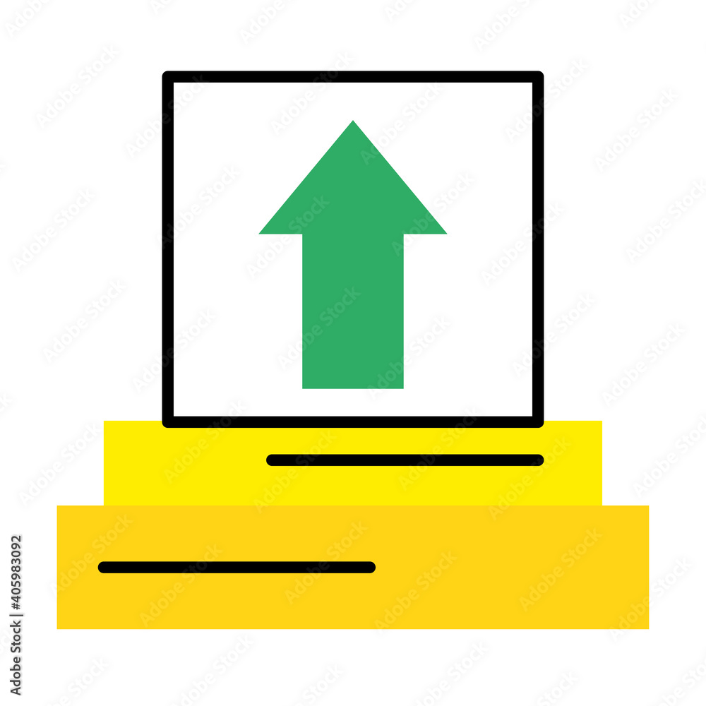 arrow up signal half line style icon vector illustration design arrow up signal half line style icon vector illustration design
