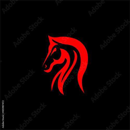 Fototapeta Naklejka Na Ścianę i Meble -  Horse logo vector