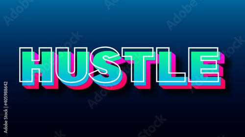 Hustle offset text effect