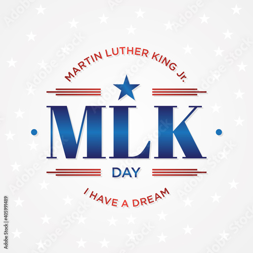 MLK or Martin Luther King letter emblem design