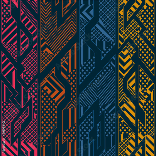 Tribal geometric seamless pattern.