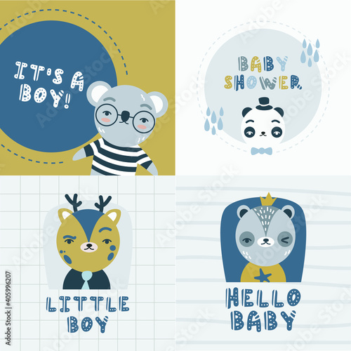 Baby Shower cards design boy edition 